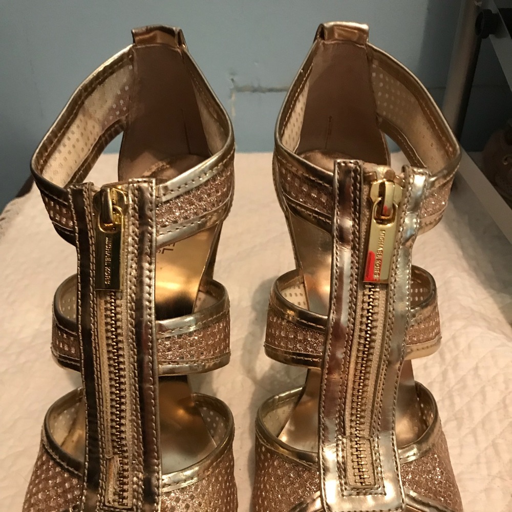Gold Micheal Kors heels